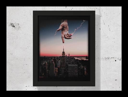 ELECTRIC HANDS | Framed Print