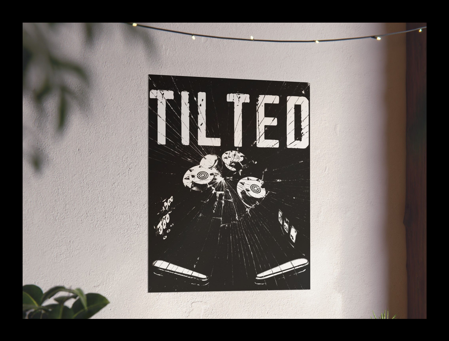 TILTED Poster | Pinball Poster | Matte Vertical Poster